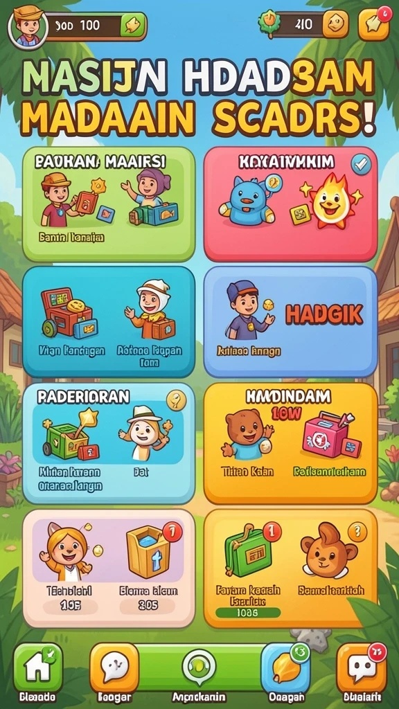 ratudewi - Tampilan awal yang menampilkan karakter-karakter menggemaskan.